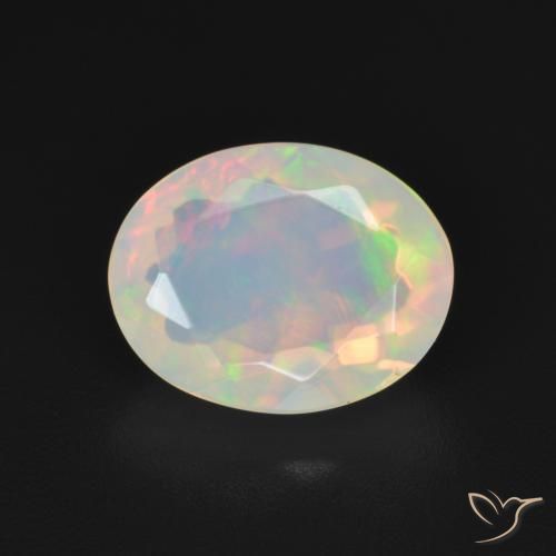 1.51ct Natürlicher Mehrfarbig Opal, Oval, Transparent