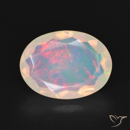 2.90ct Natürlicher Mehrfarbig Opal, Oval, Transparent