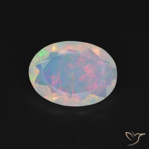 1.16ct Natürlicher Mehrfarbig Opal, Oval, Transparent