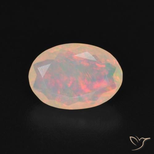 1.25ct Natürlicher Mehrfarbig Opal, Oval, Transparent, Photo A