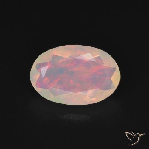 1.07ct Natürlicher Mehrfarbig Opal, Oval, Transparent