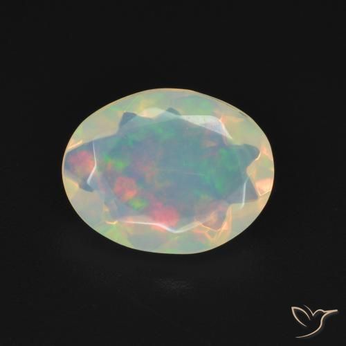 1.22ct Natürlicher Mehrfarbig Opal, Oval, Transparent