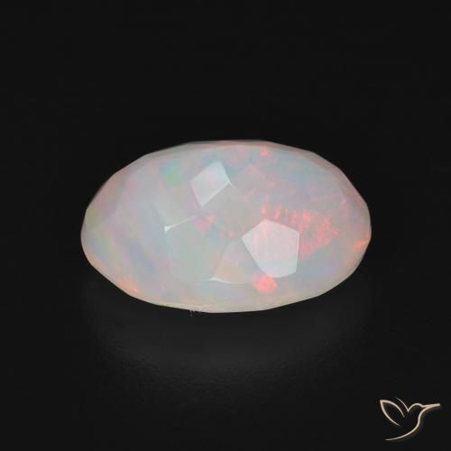 9,17 ctw natürlicher Mehrfarbiges Weiß Opal, Oval, Lichtdurchlässig