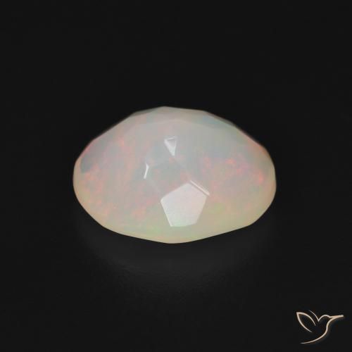 9,17 ctw natürlicher Mehrfarbiges Weiß Opal, Oval, Lichtdurchlässig