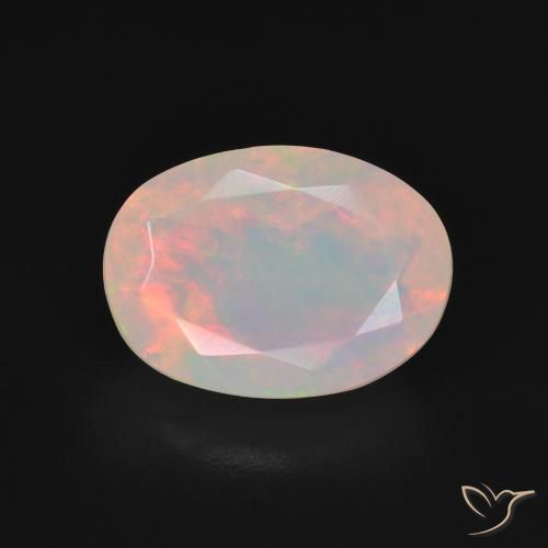 2.07ct Natürlicher Mehrfarbiges Weiß Opal, Oval, Transparent