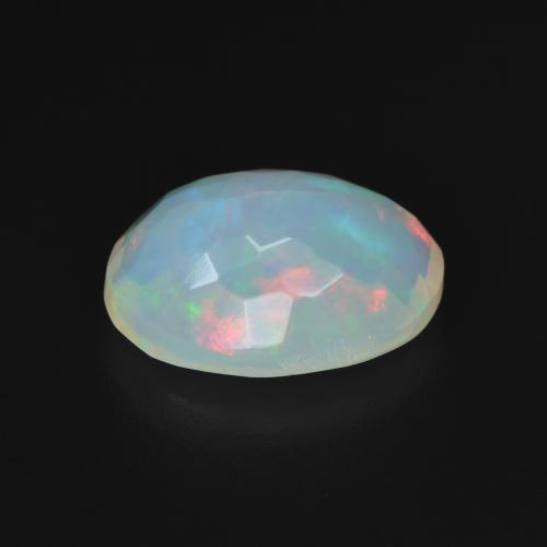 9,17 ctw natürlicher Mehrfarbiges Weiß Opal, Oval, Transparent