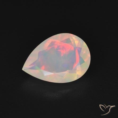 1.23ct Natürlicher Mehrfarbig Opal, Birnenform, Transparent, Photo A