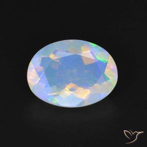 1.59ct Natürlicher Mehrfarbig Opal, Oval, Transparent