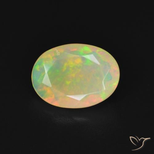 1.29ct Natürlicher Mehrfarbig Opal, Oval, Lichtdurchlässig