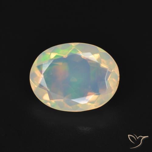 1.72ct Natürlicher Mehrfarbig Opal, Oval, Transparent