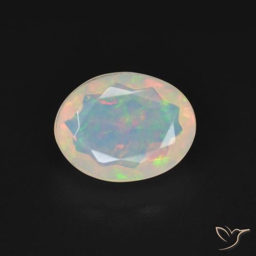 1.27ct Natürlicher Mehrfarbig Opal, Oval, Transparent