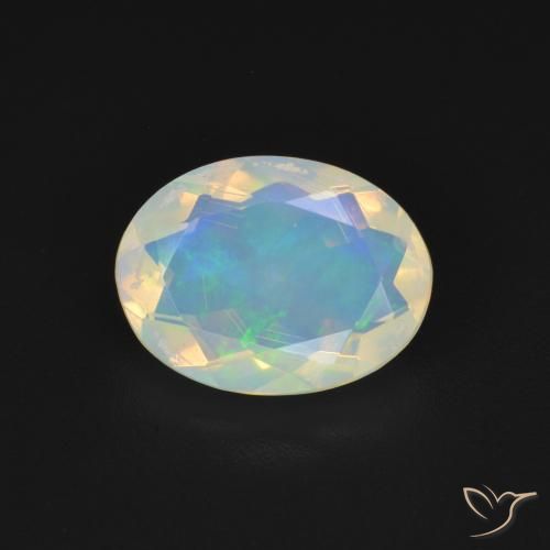 1.48ct Natürlicher Mehrfarbig Opal, Oval, Transparent