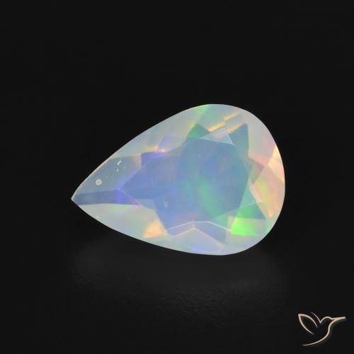 1.05ct Natürlicher Mehrfarbig Opal, Birnenform, Transparent