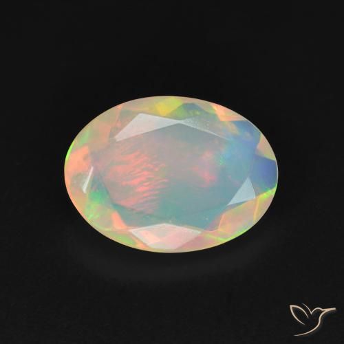 1.52ct Natürlicher Mehrfarbig Opal, Oval, Transparent