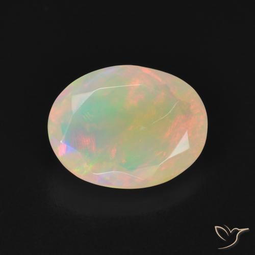 1.57ct Natürlicher Mehrfarbig Opal, Oval, Lichtdurchlässig