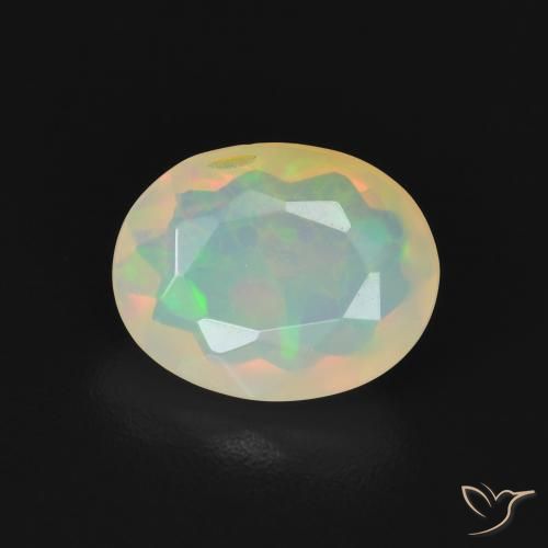1.05ct Natürlicher Mehrfarbig Opal, Oval, Transparent