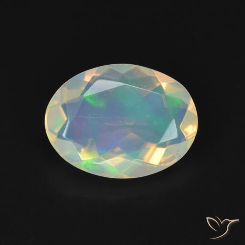 1.70ct Natürlicher Mehrfarbig Opal, Oval, Transparent