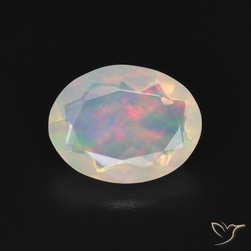 1.44ct Natürlicher Mehrfarbig Opal, Oval, Transparent