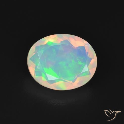 1.65ct Natürlicher Mehrfarbig Opal, Oval, Transparent