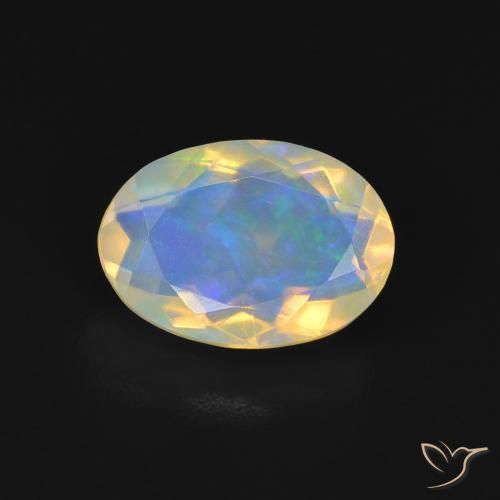 1.47ct Natürlicher Mehrfarbig Opal, Oval, Transparent