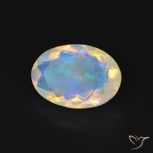 9,17 ctw natürlicher Mehrfarbig Opal, Oval, Transparent
