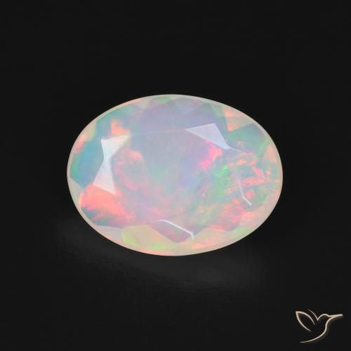 1.55ct Natürlicher Mehrfarbig Opal, Oval, Lichtdurchlässig