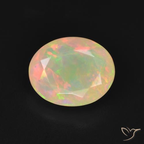 1.48ct Natürlicher Mehrfarbig Opal, Oval, Lichtdurchlässig, Photo A