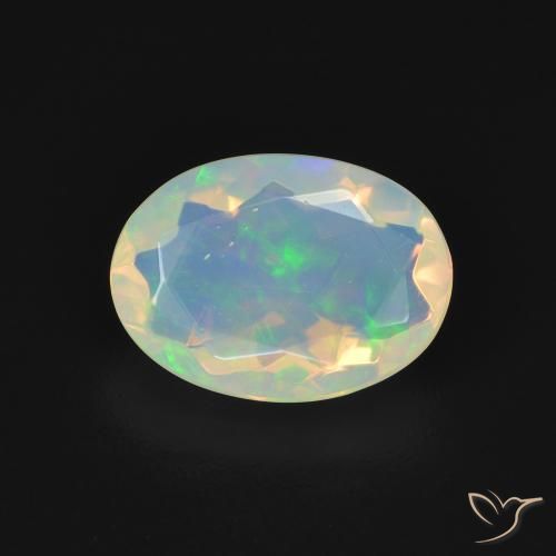 1.61ct Natürlicher Mehrfarbig Opal, Oval, Transparent