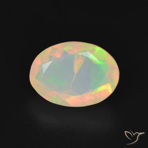 1.29ct Natürlicher Mehrfarbig Opal, Oval, Transparent, Photo A