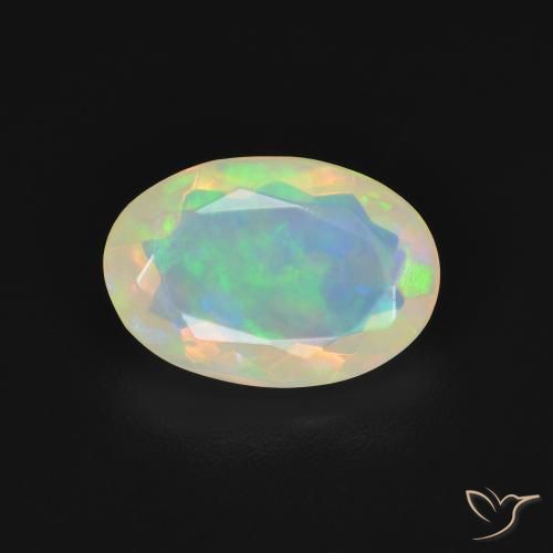 1.58ct Natürlicher Mehrfarbig Opal, Oval, Transparent, Photo A