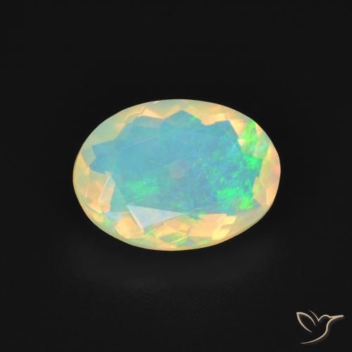 1.46ct Natürlicher Mehrfarbig Opal, Oval, Transparent