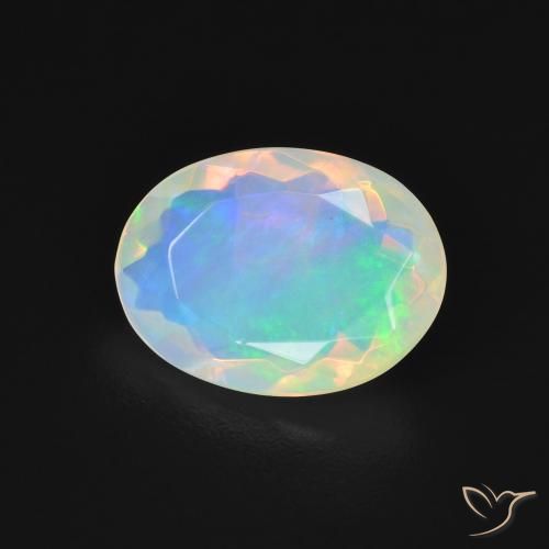 1.70ct Natürlicher Mehrfarbig Opal, Oval, Transparent, Photo A