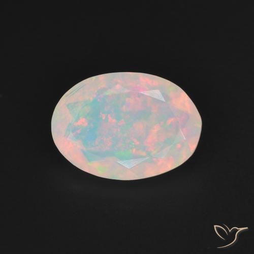 1.28ct Natürlicher Mehrfarbig Opal, Oval, Lichtdurchlässig