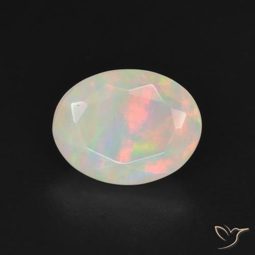 1.14ct Natürlicher Mehrfarbig Opal, Oval, Lichtdurchlässig