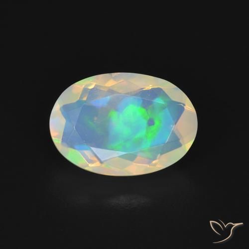 1.22ct Natürlicher Mehrfarbig Opal, Oval, Transparent