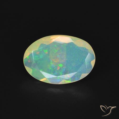 1.23ct Natürlicher Mehrfarbig Opal, Oval, Transparent