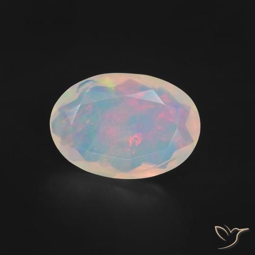 1.13ct Natürlicher Mehrfarbig Opal, Oval, Transparent, Photo A