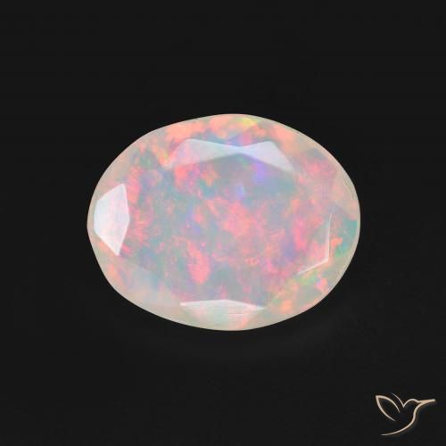 1.20ct Natürlicher Mehrfarbig Opal, Oval, Lichtdurchlässig, Photo A
