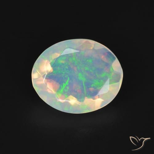 1.30ct Natürlicher Mehrfarbig Opal, Oval, Transparent