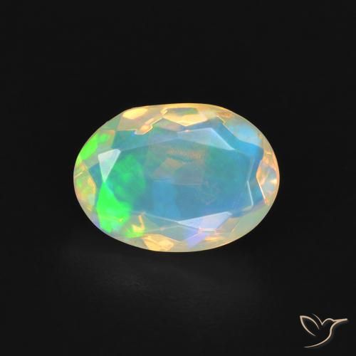 1.18ct Natürlicher Mehrfarbig Opal, Oval, Transparent