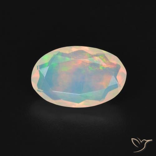 0.94ct Natürlicher Mehrfarbig Opal, Oval, Transparent