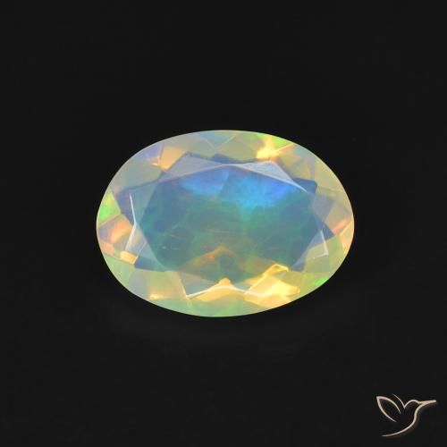 0.84ct Natürlicher Mehrfarbig Opal, Oval, Transparent