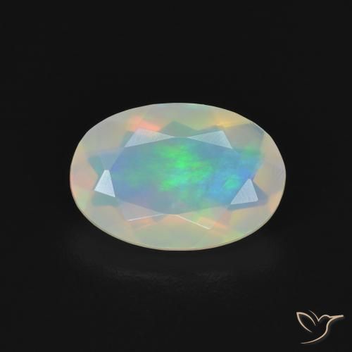 1.12ct Natürlicher Mehrfarbig Opal, Oval, Transparent