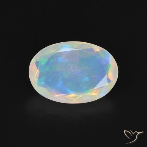 1.03ct Natürlicher Mehrfarbig Opal, Oval, Transparent, Photo A