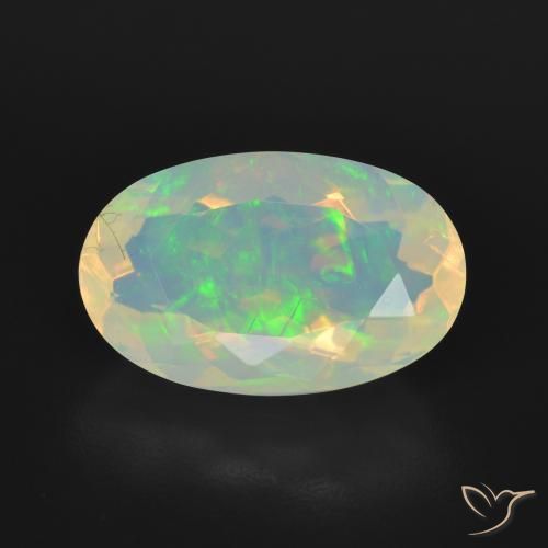 3.45ct Natürlicher Mehrfarbig Opal, Oval, Transparent