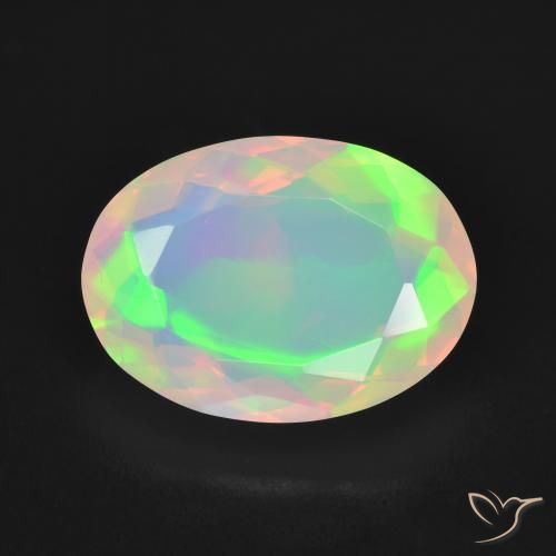 3.83ct Natürlicher Mehrfarbig Opal, Oval, Transparent