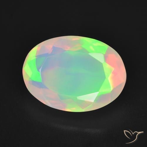 9,17 ctw natürlicher Mehrfarbig Opal, Oval, Transparent