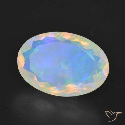 9,17 ctw natürlicher Mehrfarbig Opal, Oval, Transparent