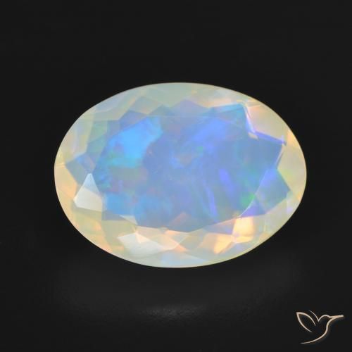 3.54ct Natürlicher Mehrfarbig Opal, Oval, Transparent, Photo A