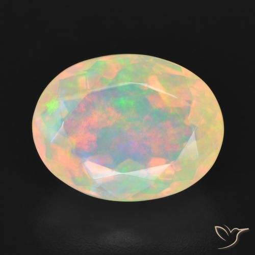 4.25ct Natürlicher Mehrfarbig Opal, Oval, Transparent